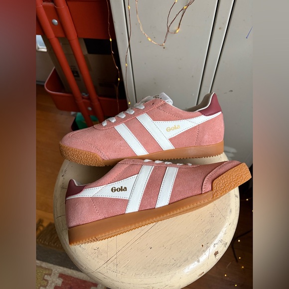 Gola Women's Elan Leather Sneaker Terracotta/ Off White/Red Ochre - Picture 5 of 16